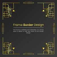 Abstract frame border background with geometric shame vector