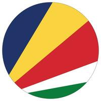 Seychelles flag in circle shape. Flag of Seychelles round shape vector