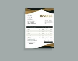 Invoice minimal design template. Bill form business invoice accounting. Modern and Creative design vector