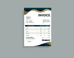 Minimal Corporate Business Invoice design template vector