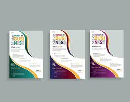 Corporate business flyer template design set vector