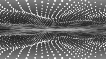 white particles flowing Fluid waves background. Abstract Liquid Pattern background video