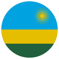 Rwanda flag circle shape. Flag of Rwanda round shape png