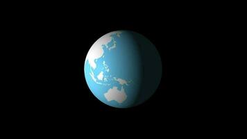 Free rotating planet video.Isolated rotating globe video