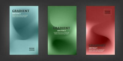 Set of covers design templates with vibrant gradient background. Trendy modern design. Applicable for placards, banners, flyers, presentations, covers and reports. Vector illustration. Eps10