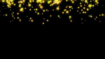 Abstract white glitter and particle on black background. Looped animation with beautiful white bokeh on black background. video