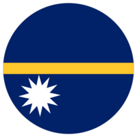 nauru bandeira círculo forma. bandeira do nauru volta forma png