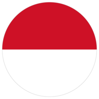 Monaco flag circle shape. Flag of Monaco round shape png