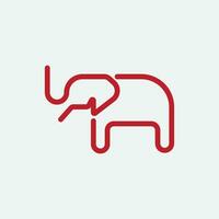 diseño de logotipo de elefante vector