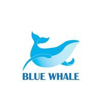 blue whale logo design vector