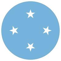 Micronesia flag circle shape. Flag of Micronesia round shape vector