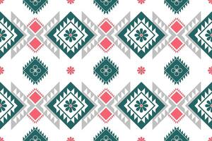 ethnic geometric seamless pattern. Geometric white background. Design for fabric, clothes, decorative paper, wrapping, textile, embroidery, illustration, vector