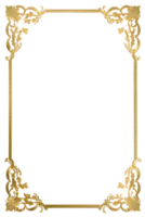 Luxury Gold Frame Border Ai Generative png