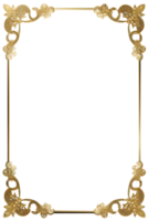 Luxury Gold Frame Border Ai Generative png