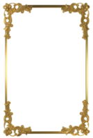 Luxury Gold Frame Border Ai Generative png