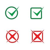 Check Mark Icon set vector in simple flat style