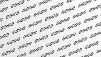 Minimal Geometrical squiggly shapes over white background, minimal background video