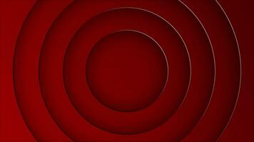 Red simple minimalistic circles paper cut background, intro background video