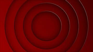 Red simple minimalistic circles paper cut background, intro background video