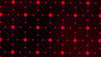 red color flickering square shape digital abstract background video