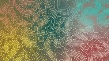 colorful abstract pattern with animation of morphing line as topographic map video