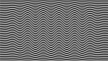 noir et blanc ondulé rayures minimal arrière-plan, rayures l'eau vague mouvement video