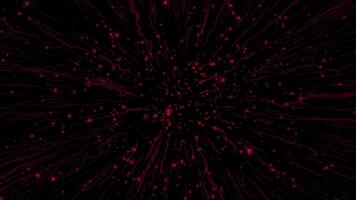 Magenta red color sparkling glitter particles motion background video