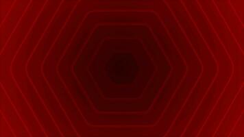 Red color hexagon shape repeating pattern simple background video