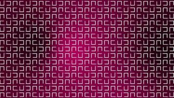 Moving geometrical shapes square pattern over Magenta red background, digital shapes background video