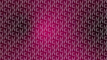 Moving geometrical shapes square pattern over Magenta red background, digital shapes background video