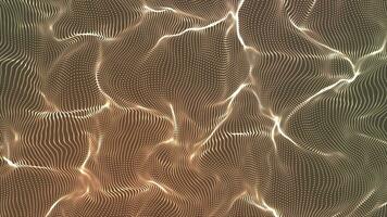 Abstract digital particle wave glowing in cyberspace background , cyber or technology background video