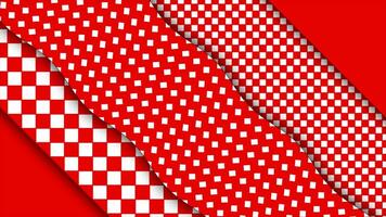 Moving red color diagonal strip with rhombus shape patterns background video