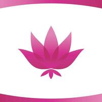 Pink Lotus Flower Logo Vector