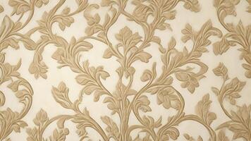 Fabric Texture Background Vintage Beige AI Generative photo