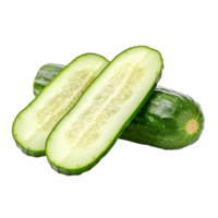 Cucumber slices isolated on transparent background, created with generative AI png