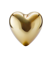 Golden helium balloon isolated on transparent background, created with generative AI png