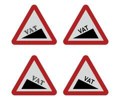 VAT increase sign on isolated white backgound. vector