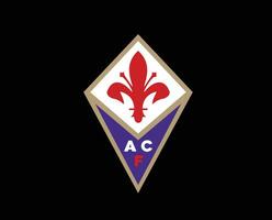 Fiorentina Club Logo Symbol Serie A Football Calcio Italy Abstract Design Vector Illustration With Black Background