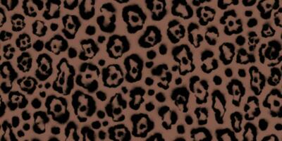 Seamless watercolor leopard pattern. Blurred animal print with spots vector