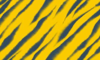 Watercolor blurred zebra pattern in yellow and dark blue colors. Diagonal striped animal print. Wavy texture vector