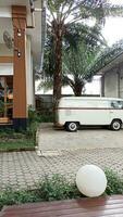 January 2023. Medan, Indonesia. a white Volkswagen Type 2 photo