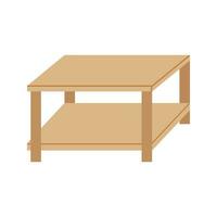 Classic low coffee table for interior design. vector