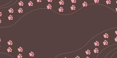 Background with traces of a cats paw. vector