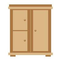 Storage furniture set in the living room. vector