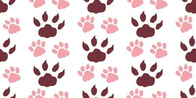 Seamless pattern with traces cat and dog. vector