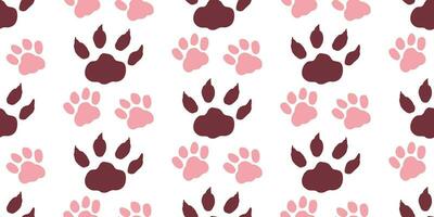 Seamless pattern with traces cat and dog. vector