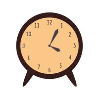 Old simple clock with classic clock face in flat style. All Objects Are Repainted. vector