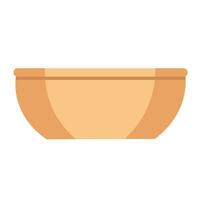 Crockery, deep plate in flat style. Objects Are Repainted. vector