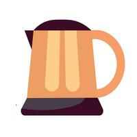Old teapot, coffee pot in flat style. Objects Are Repainted. vector