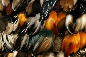 Duck feathers. Generate Ai photo